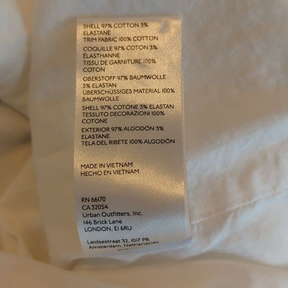 Anthropologie Pilcro Shirt Maxi Dress Womens 6 White Button Down Twill Collared - Picture 8 of 8